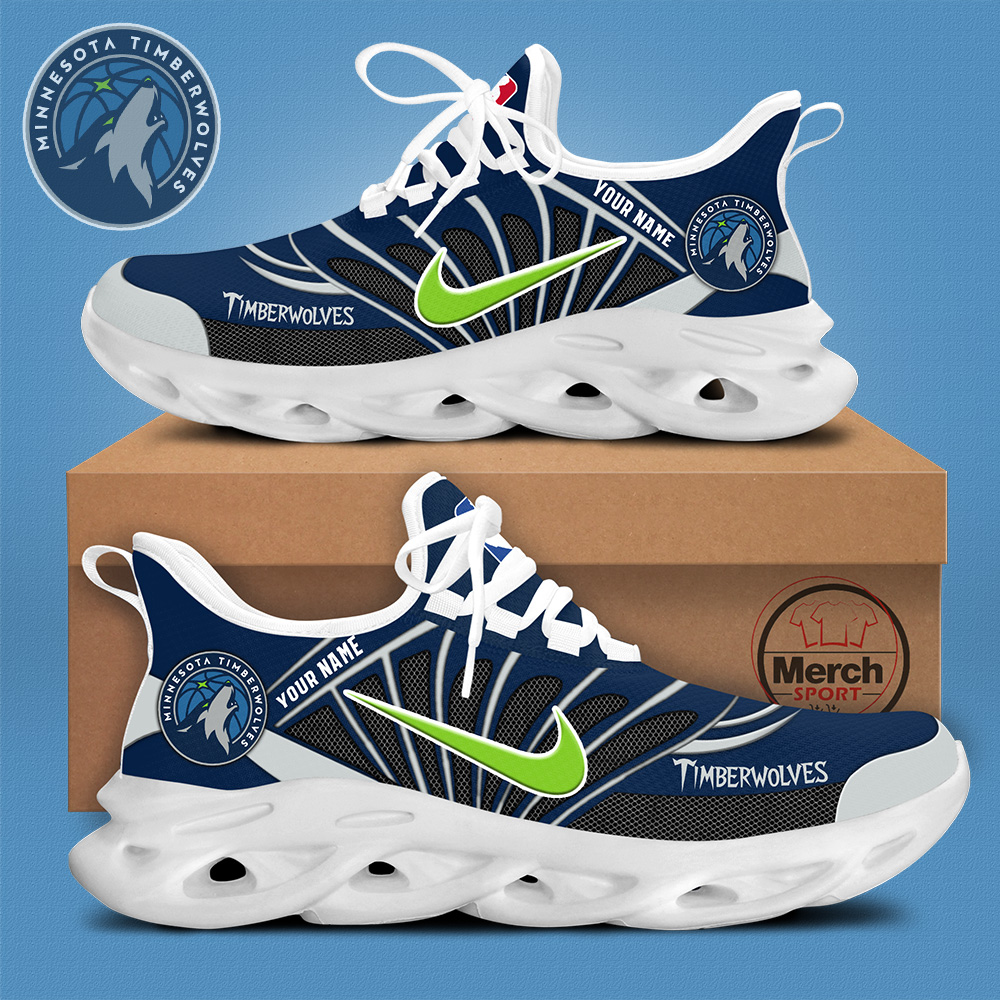 Minnesota Timberwolves Personalized Max Soul Shoes - Famjoys Minnesota Timberwolves Personalized Max Soul Shoes - Famjoys