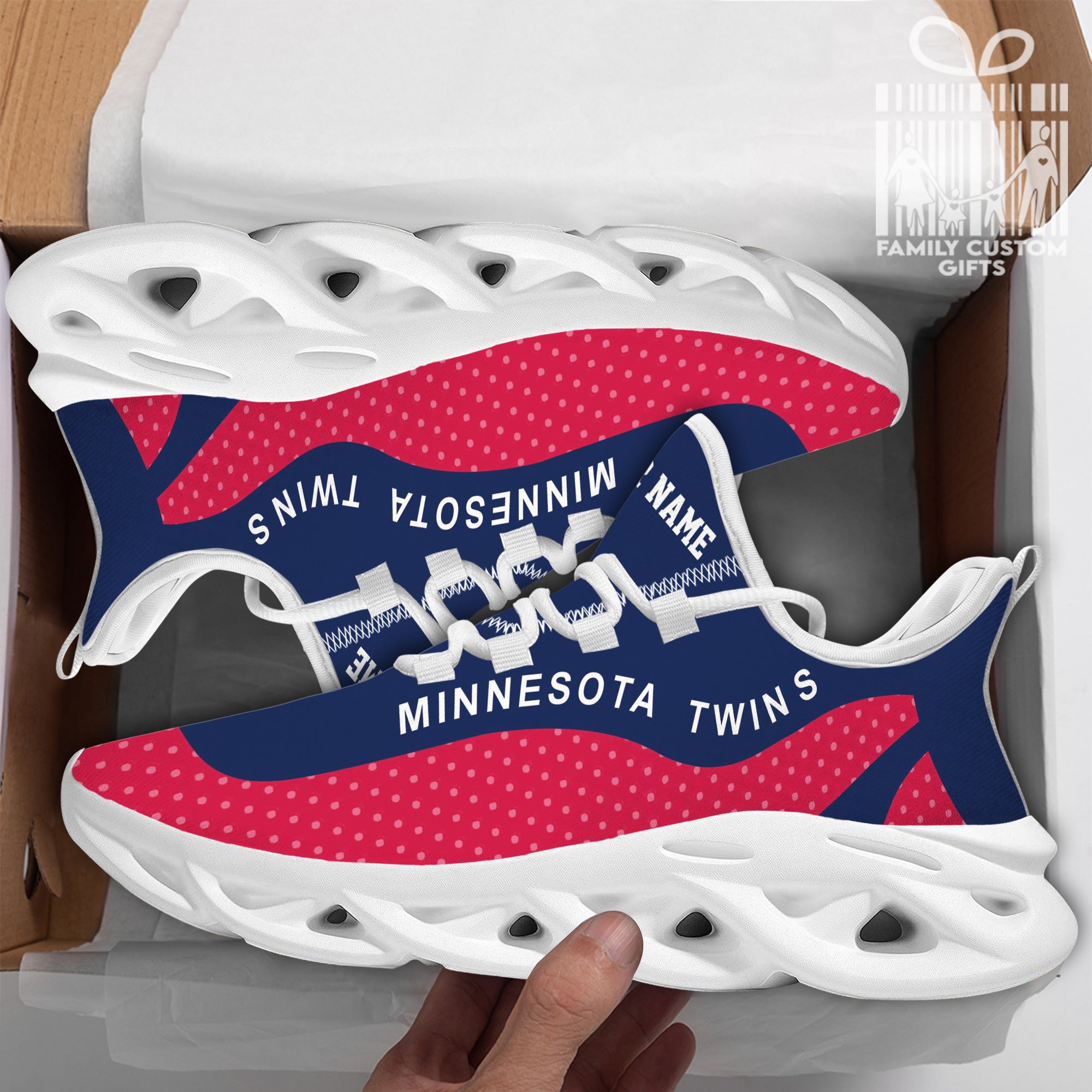 Minnesota Twins Custom Baseball Personalized Max Soul Sneakers Running Sport Shoes for Men Women - Famjoys Minnesota Twins Custom Baseball Personalized Max Soul Sneakers Running Sport Shoes for Men Women - Famjoys