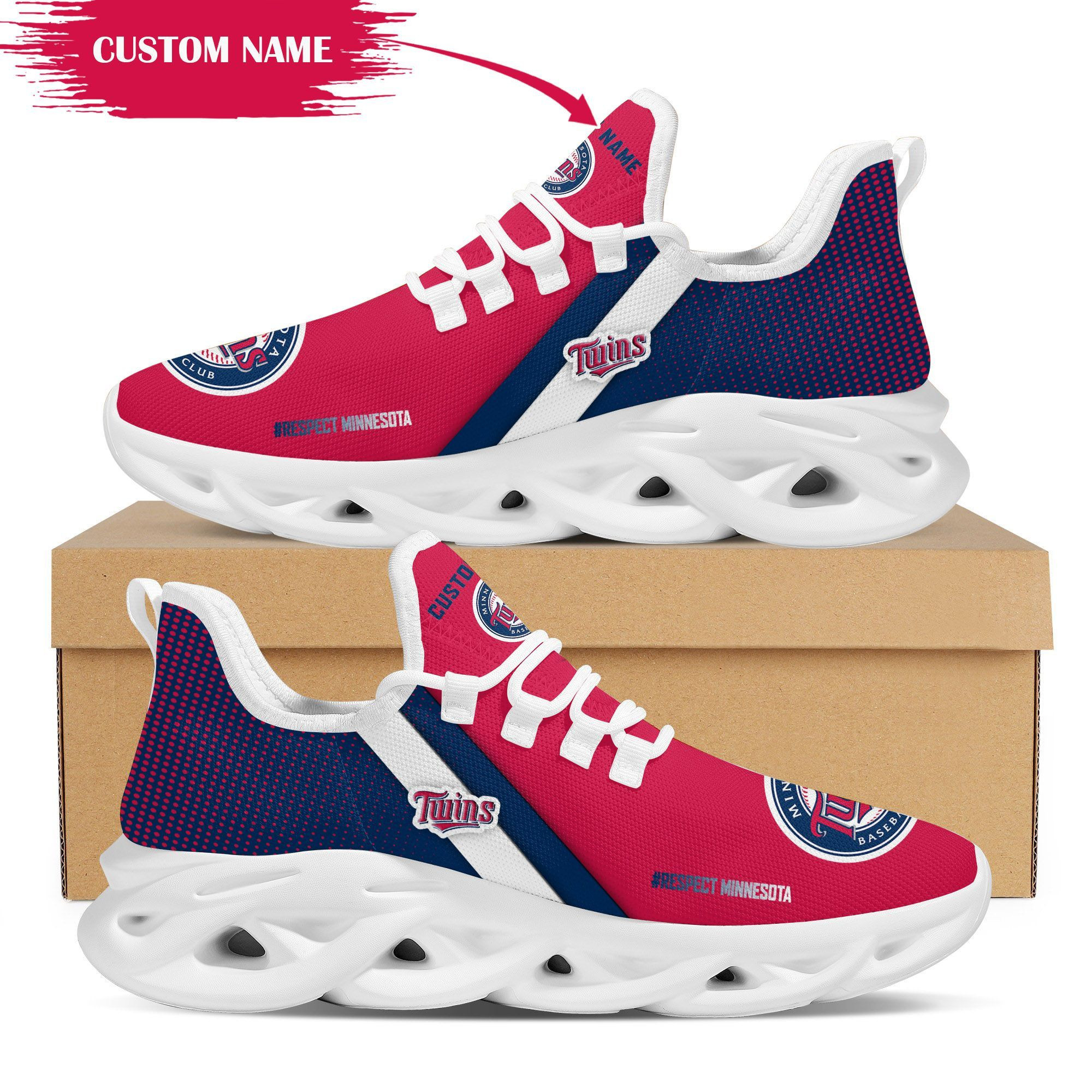 Minnesota Twins Custom Personalized Max Soul Sneakers Shoes - Famjoys