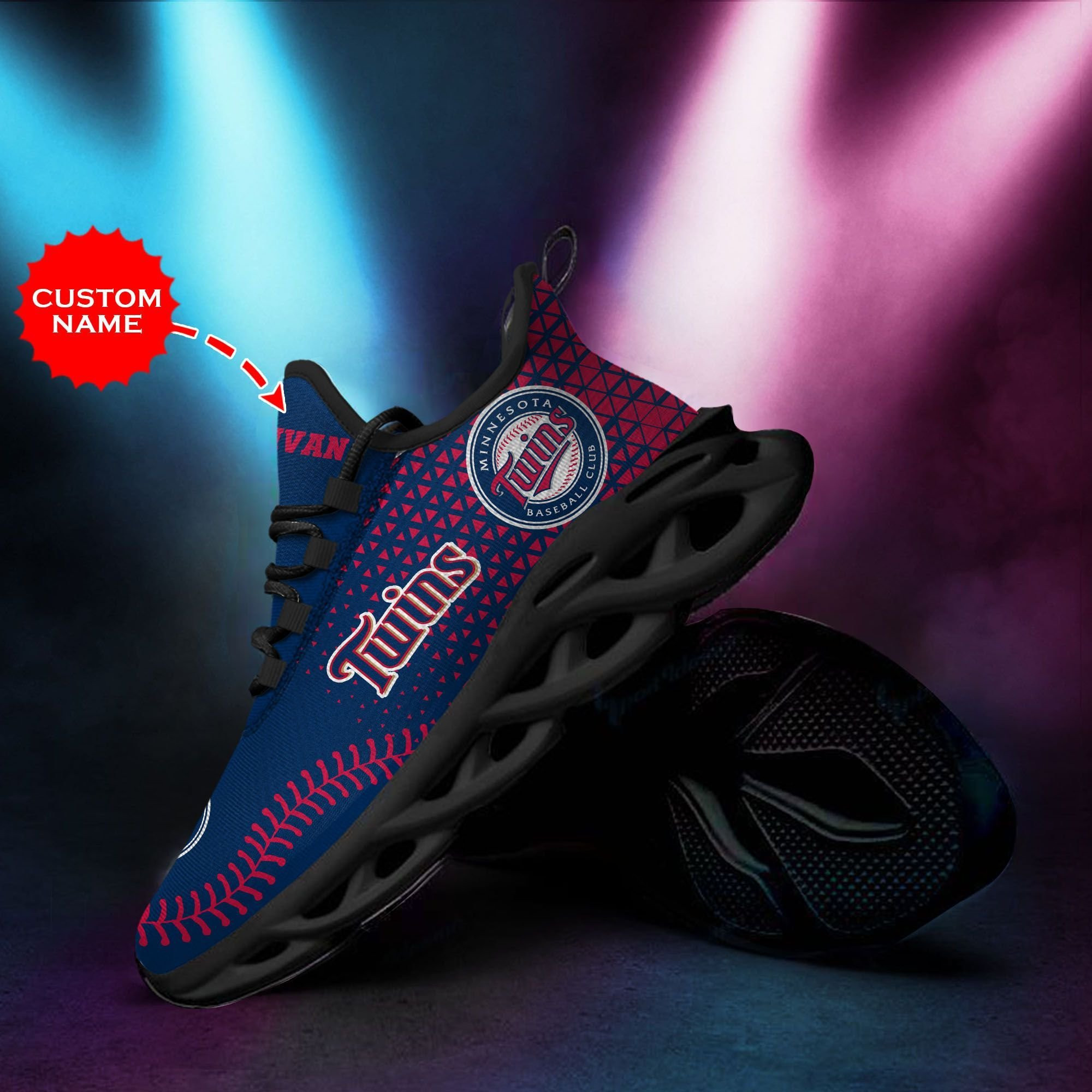 Minnesota Twins Custom Personalized Max Soul Sneakers Shoes - Famjoys Minnesota Twins Custom Personalized Max Soul Sneakers Shoes - Famjoys
