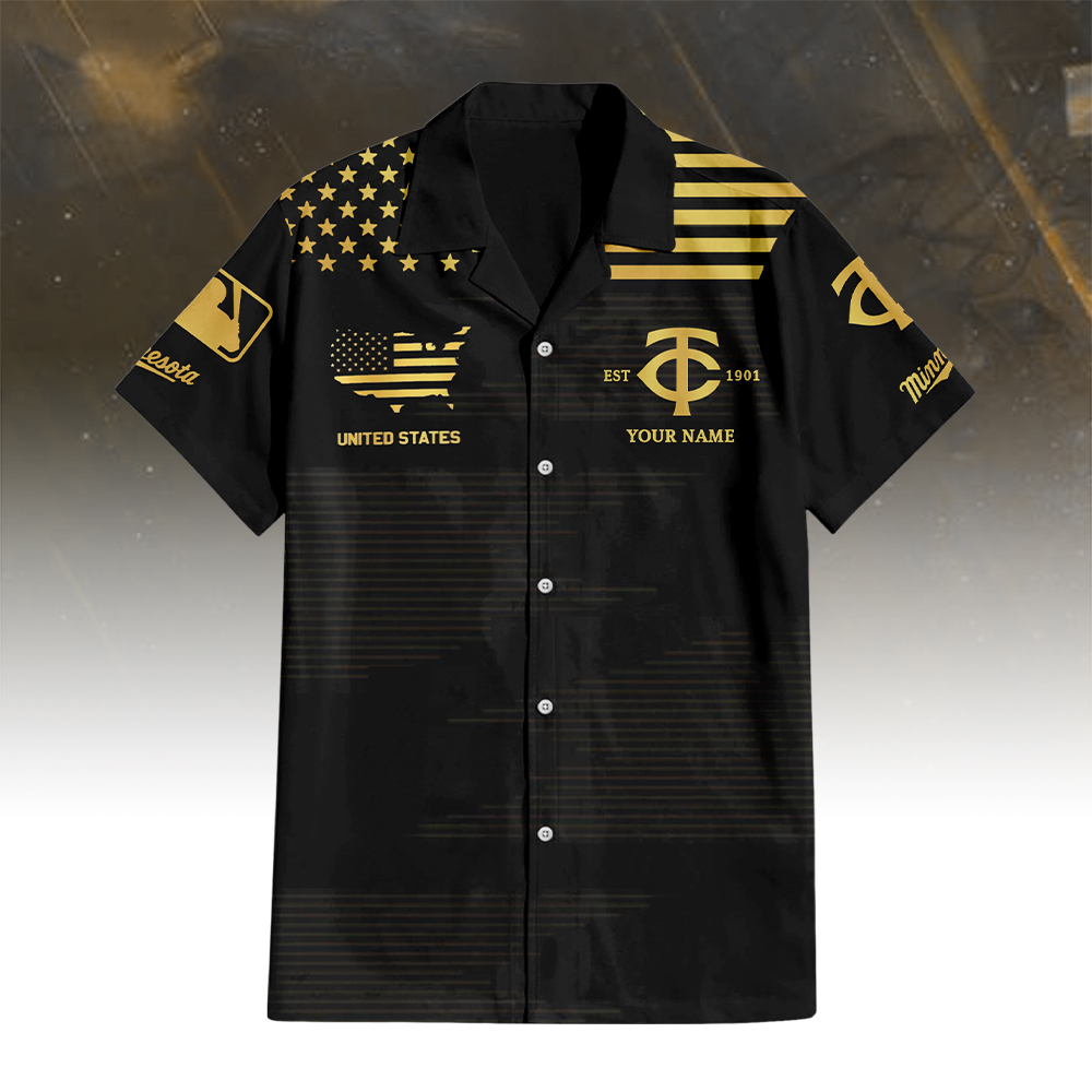Minnesota Twins Golden Hawaiian Shirt - Famjoys Minnesota Twins Golden Hawaiian Shirt - Famjoys