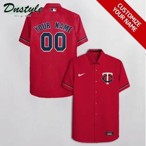 Minnesota Twins Personalized Red Hawaiian Shirt - Famjoys Minnesota Twins Personalized Red Hawaiian Shirt - Famjoys