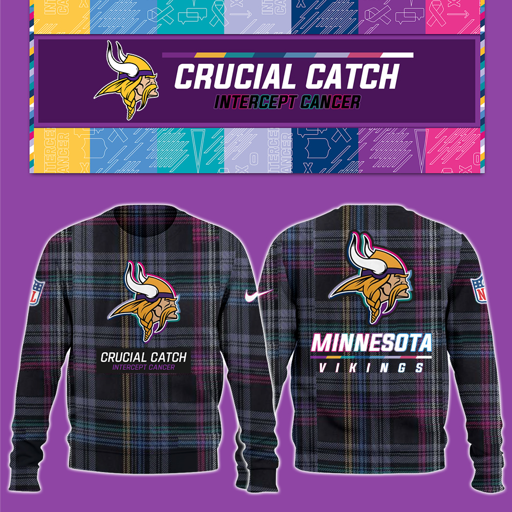 Minnesota Vikings Crucial Catch Hoodie V2 - Famjoys Minnesota Vikings Crucial Catch Hoodie V2 - Famjoys