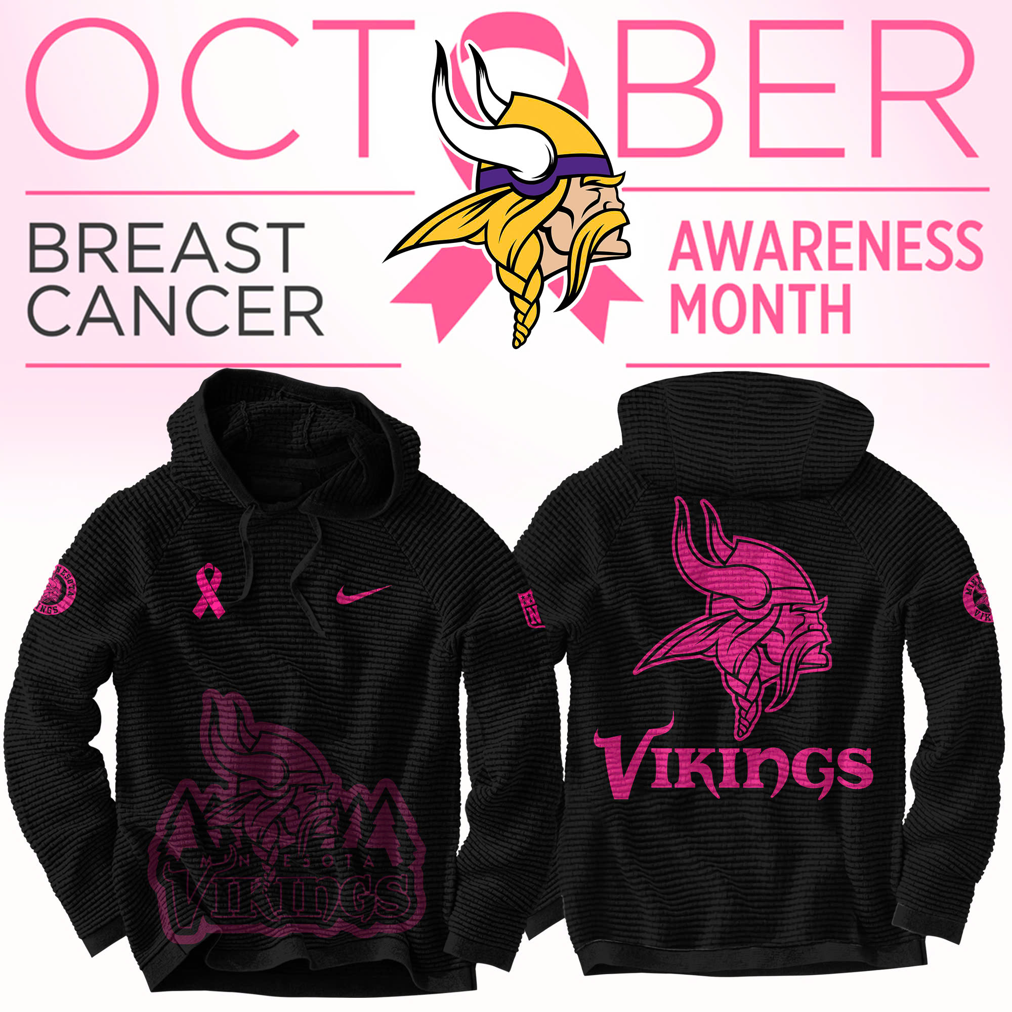 Minnesota Vikings Crucial Catch Waffle Hoodie - Famjoys Minnesota Vikings Crucial Catch Waffle Hoodie - Famjoys