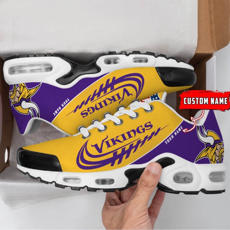 Minnesota Vikings Custom Name-TN Shoes And Baseball Jersey Shirt Perfect Gift-DS001 - Famjoys Minnesota Vikings Custom Name-TN Shoes And Baseball Jersey Shirt Perfect Gift-DS001 - Famjoys