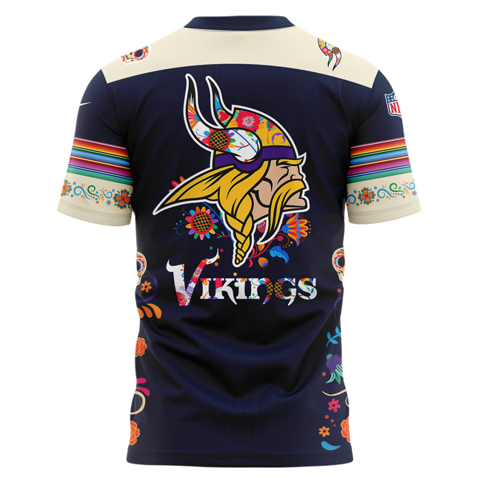 Minnesota Vikings Dia De Los Muertos Premium Tee - Famjoys Minnesota Vikings Dia De Los Muertos Premium Tee - Famjoys