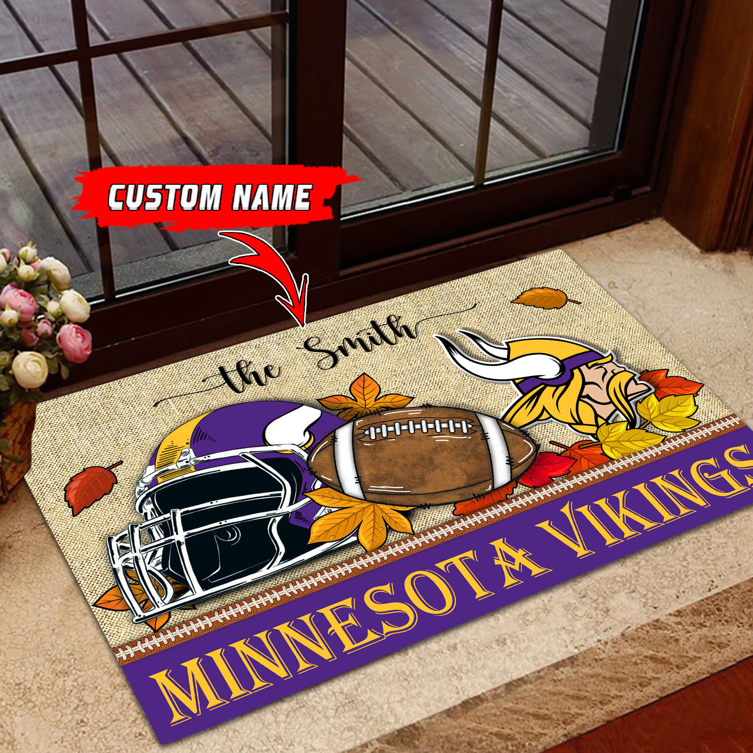 Minnesota Vikings Football Doormat - Famjoys Minnesota Vikings Football Doormat - Famjoys