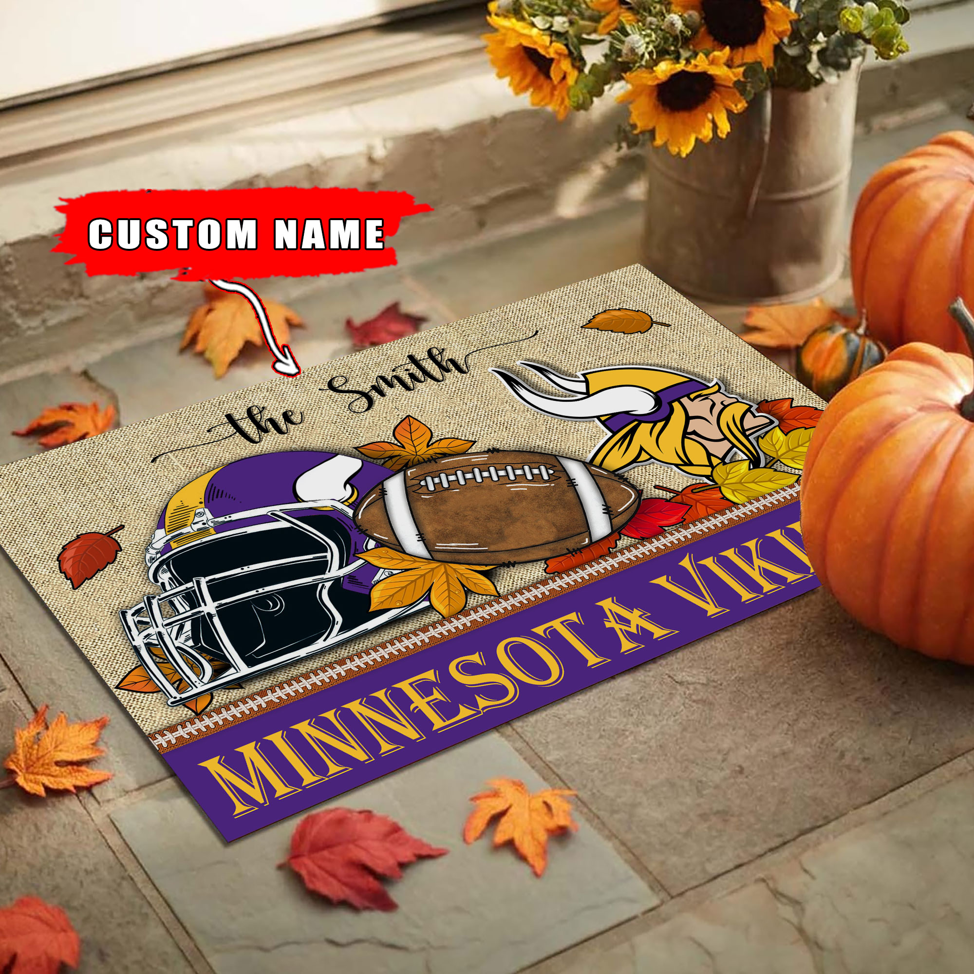 Minnesota Vikings Football Doormat - Famjoys Minnesota Vikings Football Doormat - Famjoys