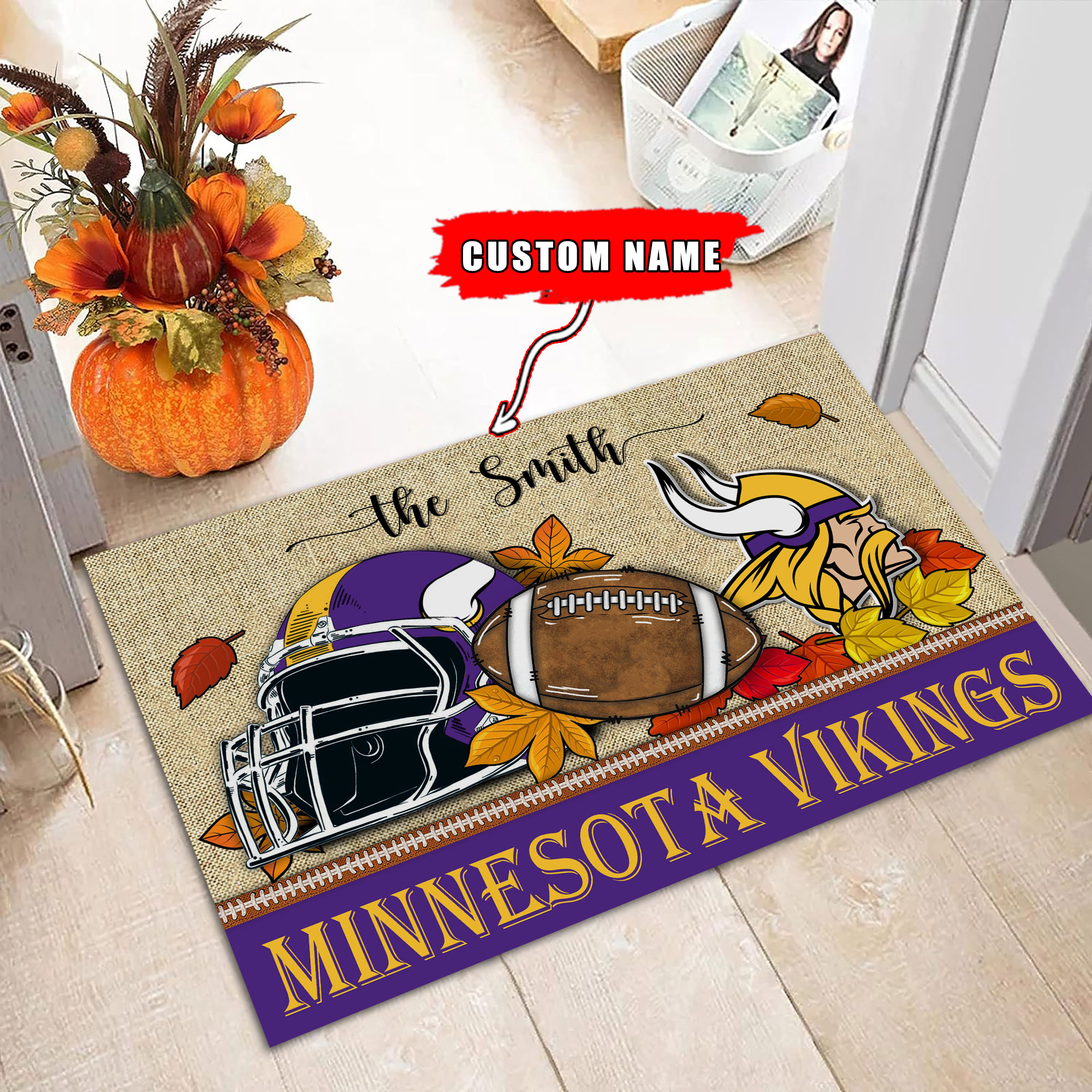 Minnesota Vikings Football Doormat - Famjoys Minnesota Vikings Football Doormat - Famjoys
