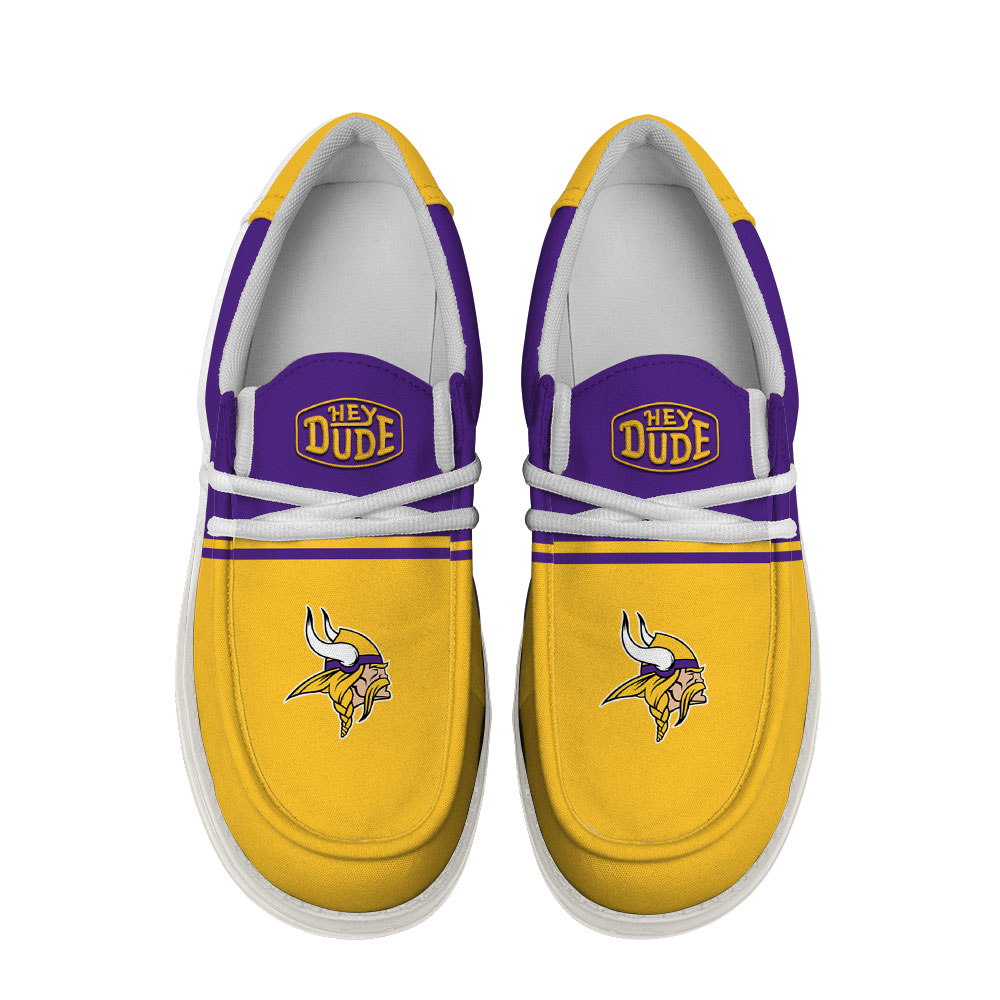 Minnesota Vikings Football Hey Dude Canvas Loafer Shoes – Custom Name - Famjoys Minnesota Vikings Football Hey Dude Canvas Loafer Shoes – Custom Name - Famjoys