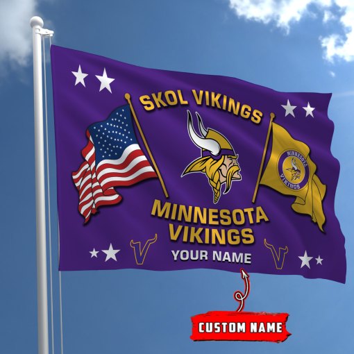Minnesota Vikings Football House Flag - Famjoys Minnesota Vikings Football House Flag - Famjoys