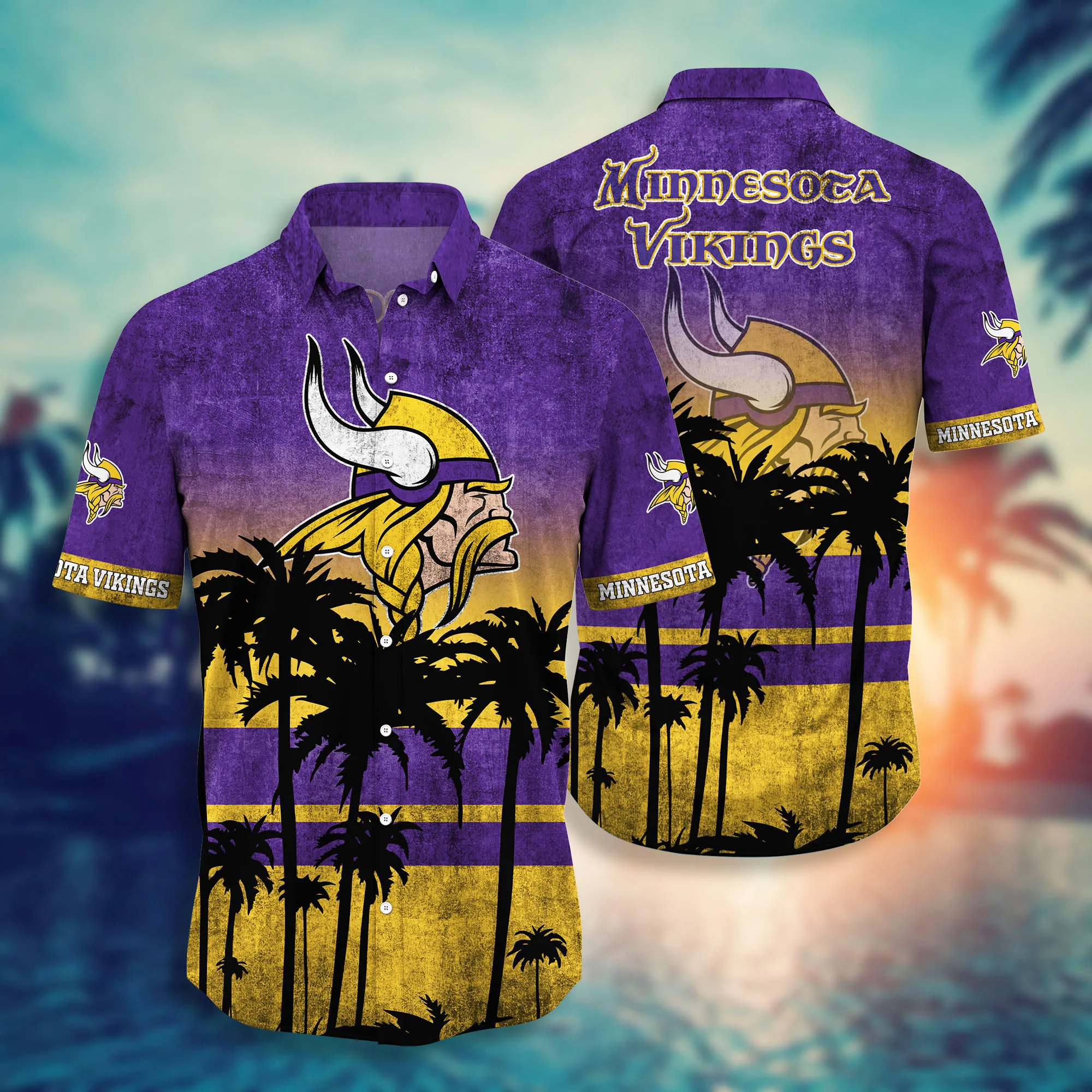 Minnesota Vikings Hawaii Shirt Short Style Hot Trending Summer - Famjoys Minnesota Vikings Hawaii Shirt Short Style Hot Trending Summer - Famjoys