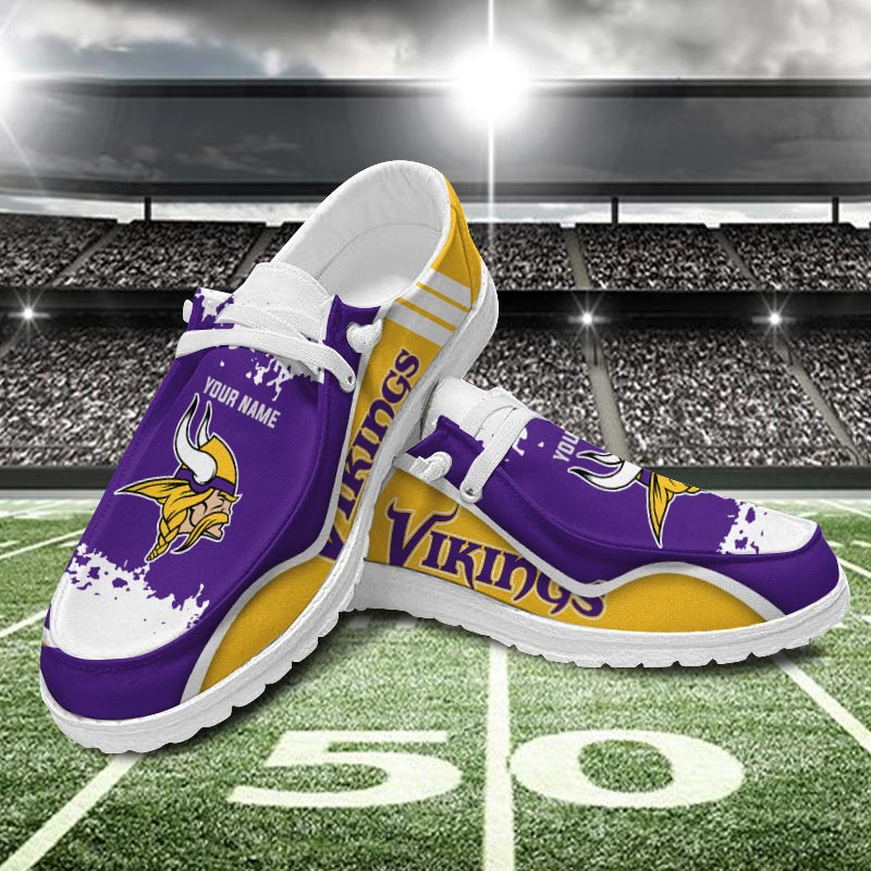 Minnesota Vikings Hey Dude Shoes - Famjoys Minnesota Vikings Hey Dude Shoes - Famjoys