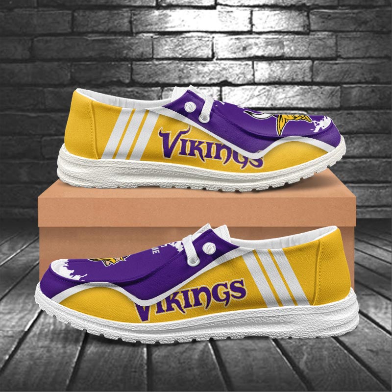 Minnesota Vikings Hey Dude Shoes - Famjoys Minnesota Vikings Hey Dude Shoes - Famjoys