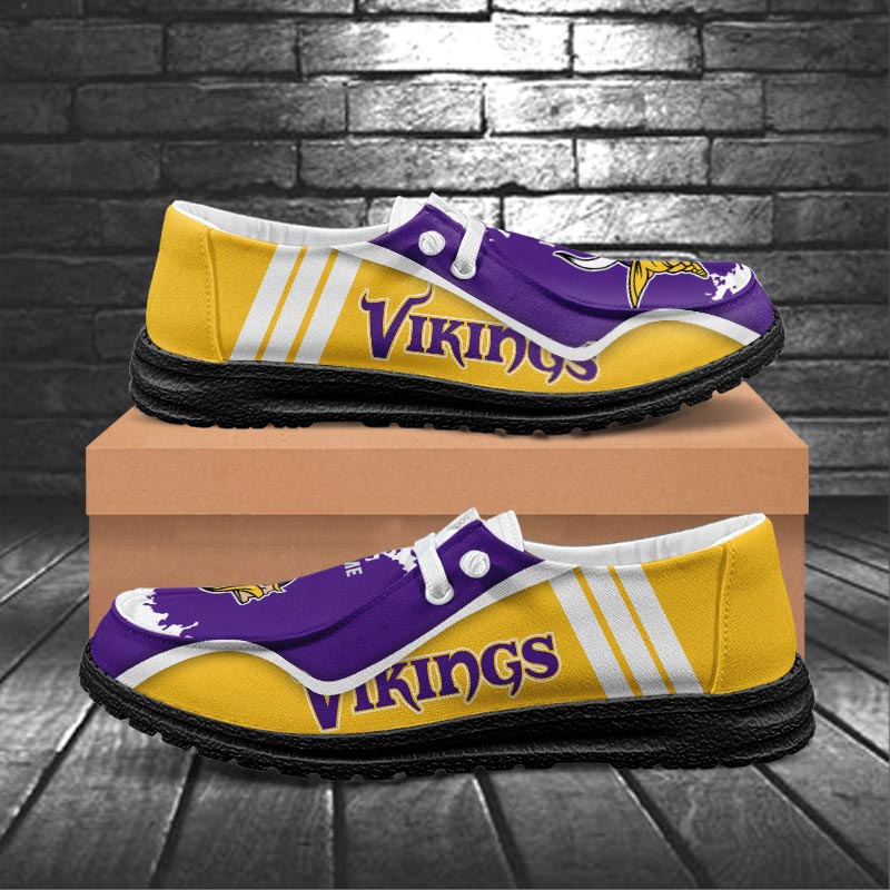 Minnesota Vikings Hey Dude Shoes - Famjoys Minnesota Vikings Hey Dude Shoes - Famjoys