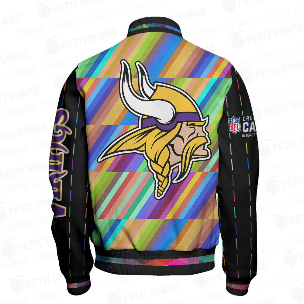 Minnesota Vikings - National Football League AOP Varsity Jacket V2 - Famjoys Minnesota Vikings - National Football League AOP Varsity Jacket V2 - Famjoys