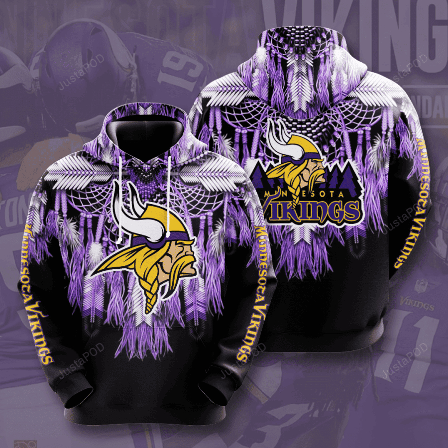 Minnesota Vikings Native Hoodie & Zip Hoodie - Famjoys Minnesota Vikings Native Hoodie & Zip Hoodie - Famjoys