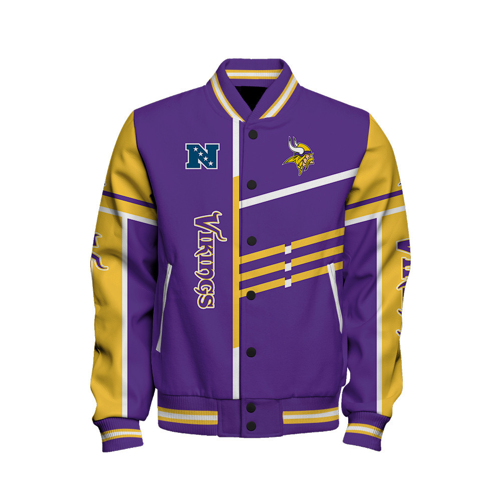 Minnesota Vikings NFC North Champions Unique Varsity Jacket - Famjoys Minnesota Vikings NFC North Champions Unique Varsity Jacket - Famjoys