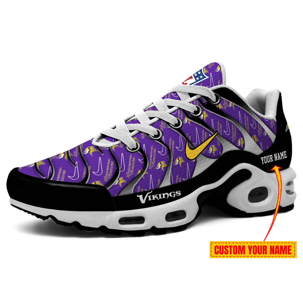 Minnesota Vikings-Pattern Swoosh Personalized H56 Shoes-SP16112321ID02DS08 - Famjoys Minnesota Vikings-Pattern Swoosh Personalized H56 Shoes-SP16112321ID02DS08 - Famjoys