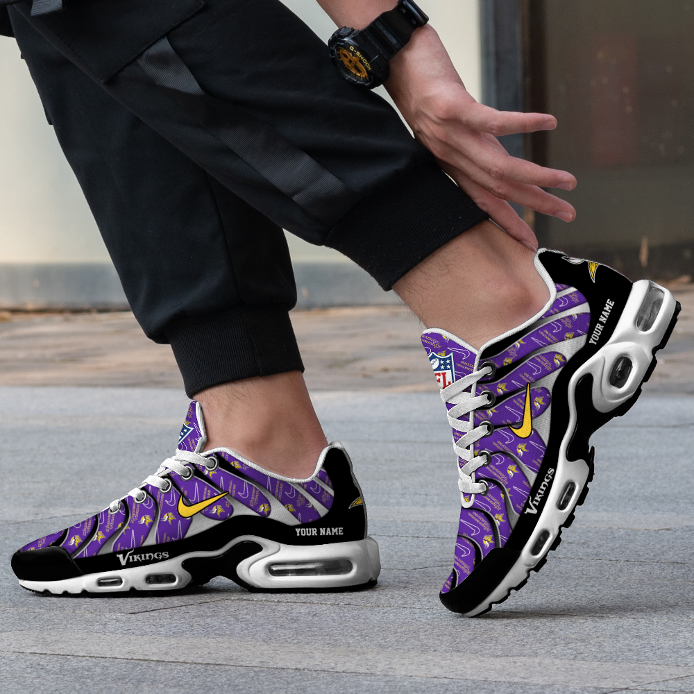 Minnesota Vikings-Pattern Swoosh Personalized H56 Shoes-SP16112321ID02DS08 - Famjoys Minnesota Vikings-Pattern Swoosh Personalized H56 Shoes-SP16112321ID02DS08 - Famjoys
