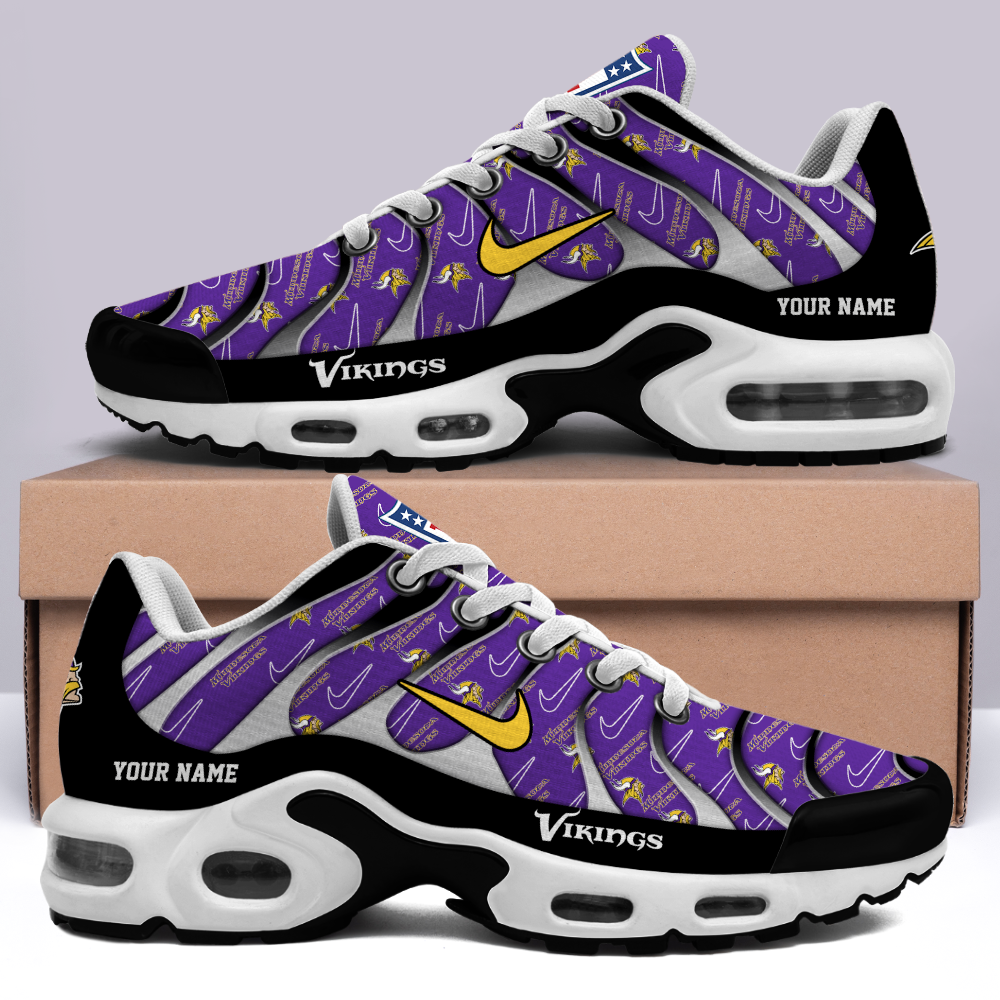 Minnesota Vikings-Pattern Swoosh Personalized H56 Shoes-SP16112321ID02DS08 - Famjoys Minnesota Vikings-Pattern Swoosh Personalized H56 Shoes-SP16112321ID02DS08 - Famjoys