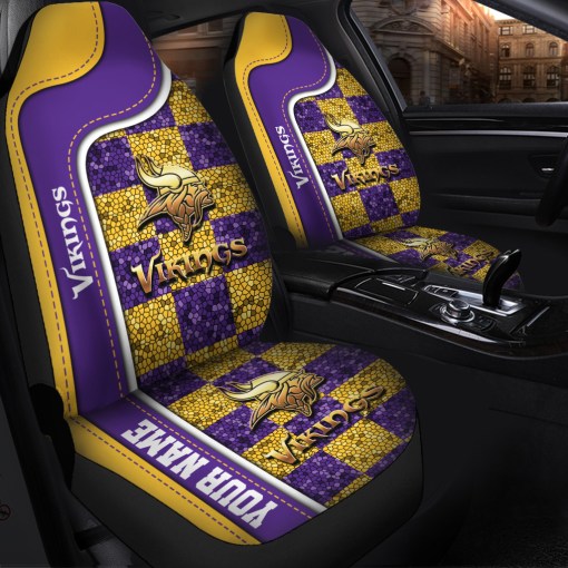 Minnesota Vikings Personalized Car Seat Covers BGCSC654 - Famjoys Minnesota Vikings Personalized Car Seat Covers BGCSC654 - Famjoys