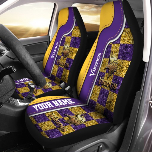 Minnesota Vikings Personalized Car Seat Covers BGCSC654 - Famjoys Minnesota Vikings Personalized Car Seat Covers BGCSC654 - Famjoys