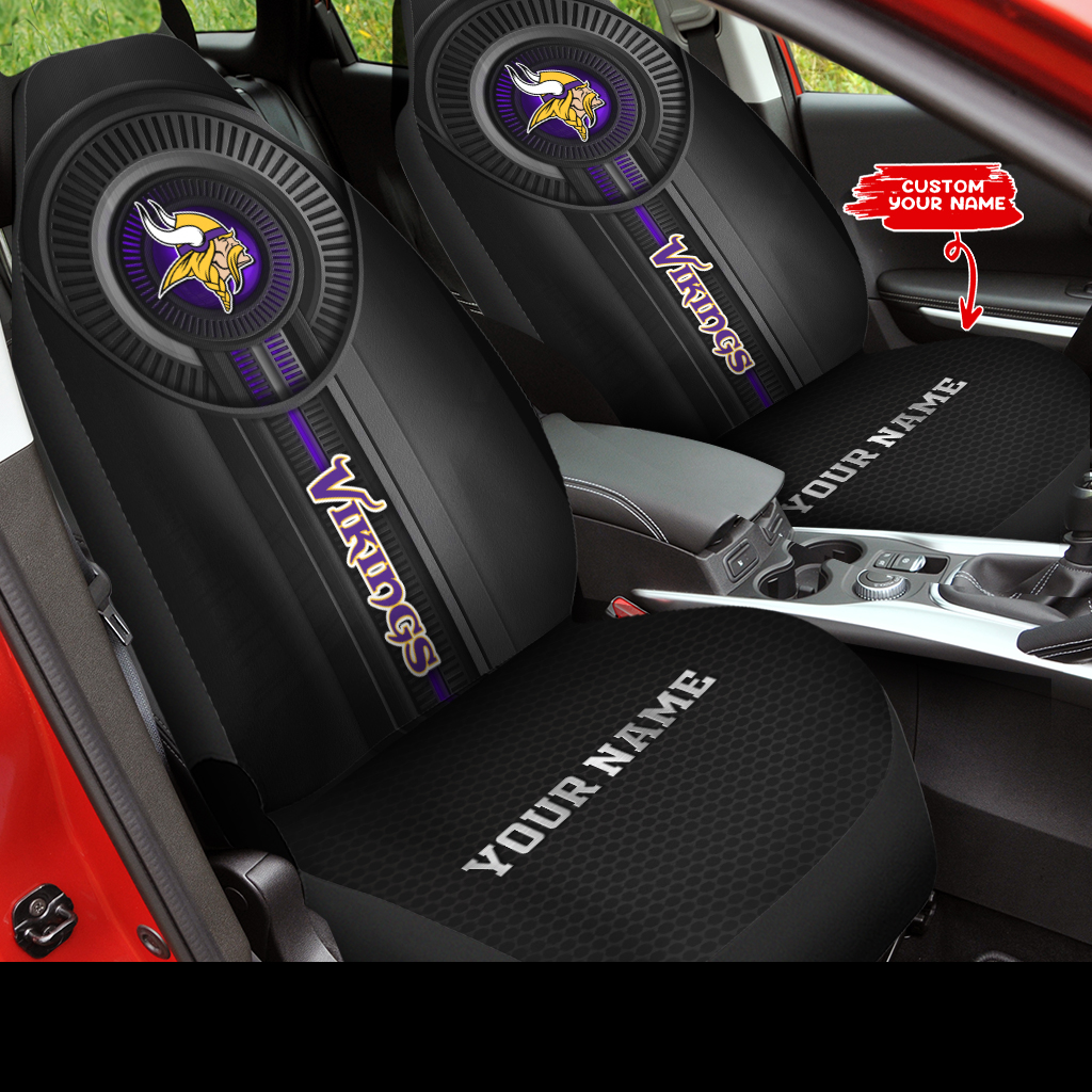 Minnesota Vikings Personalized Car Seat Covers BGCSC700 - Famjoys Minnesota Vikings Personalized Car Seat Covers BGCSC700 - Famjoys