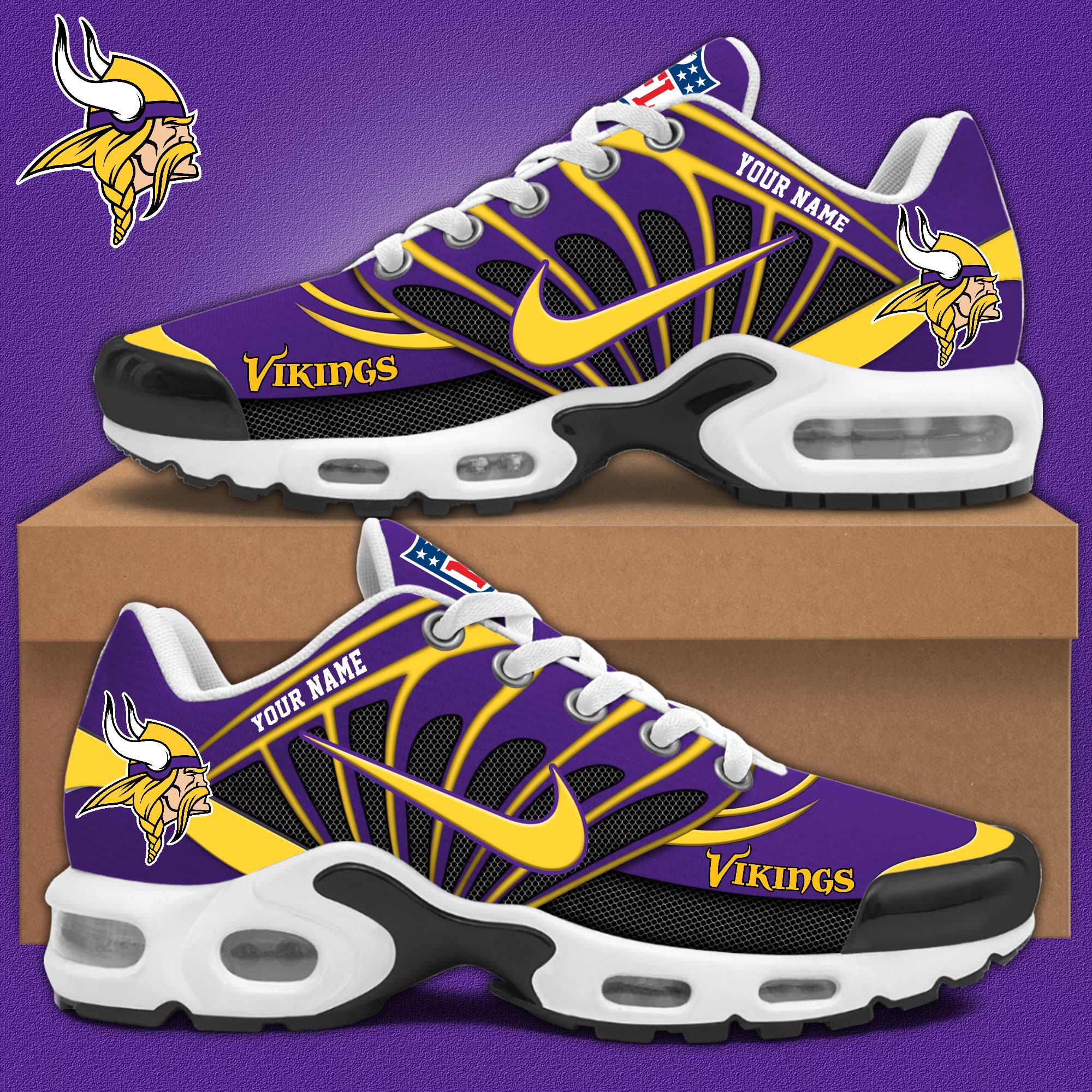 Minnesota Vikings Personalized Shoes - Famjoys Minnesota Vikings Personalized Shoes - Famjoys