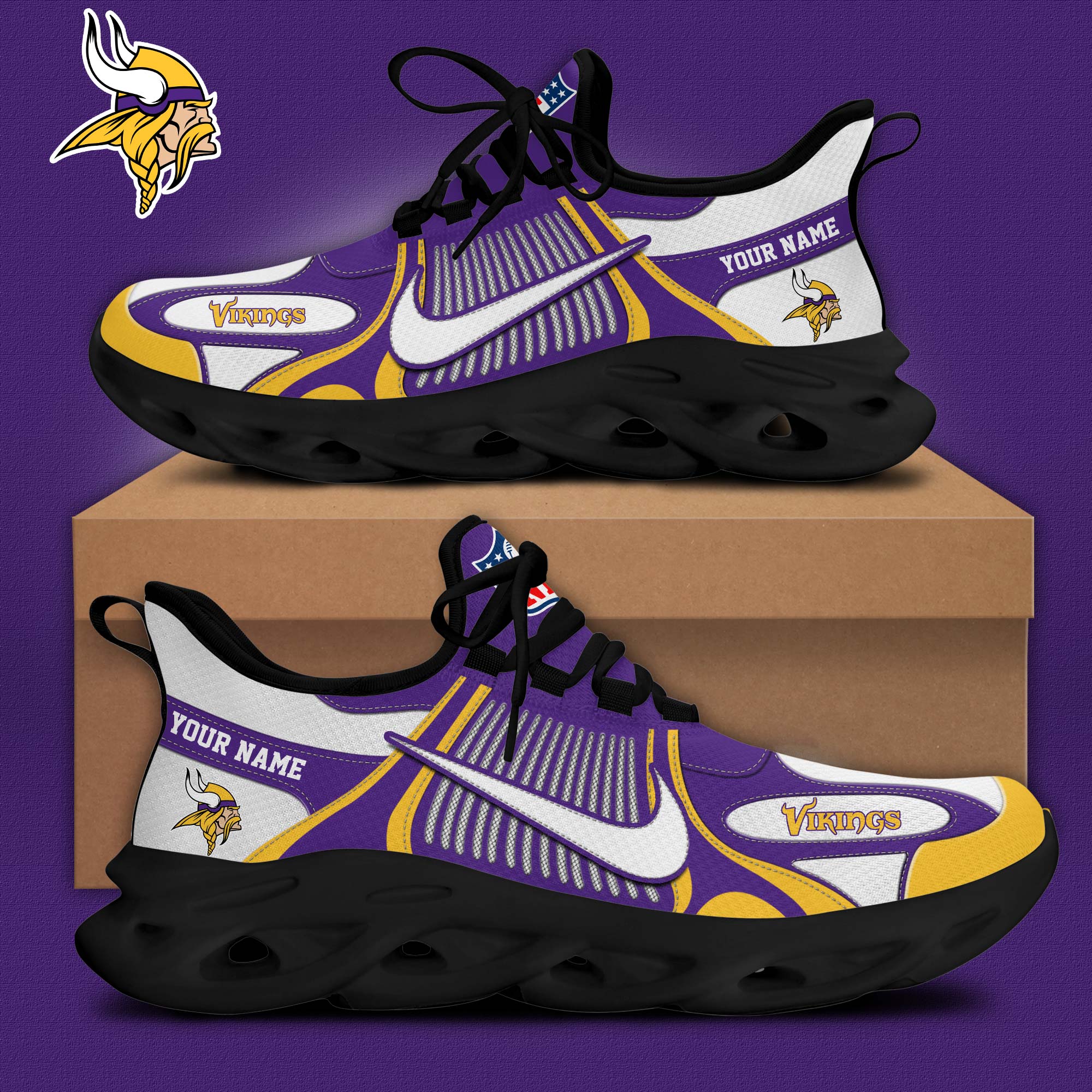 Minnesota Vikings   Personalized Shoes