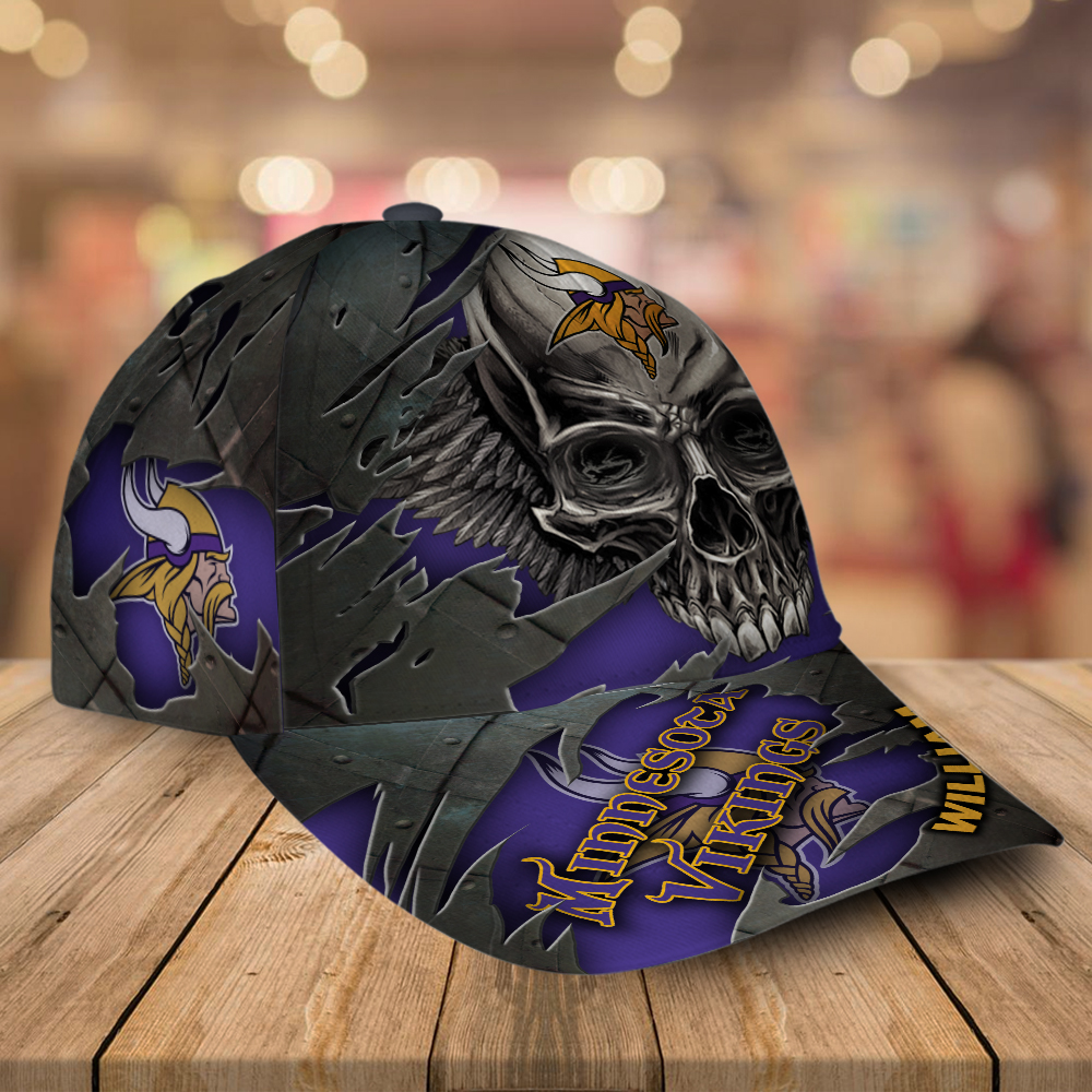 Minnesota Vikings-Personalized Skull Cap V2-SPCAPA0109021 - Famjoys Minnesota Vikings-Personalized Skull Cap V2-SPCAPA0109021 - Famjoys