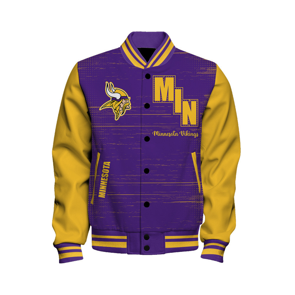 Minnesota Vikings - Proud Of The Shirt Unisex Varsity Jacket - Famjoys Minnesota Vikings - Proud Of The Shirt Unisex Varsity Jacket - Famjoys