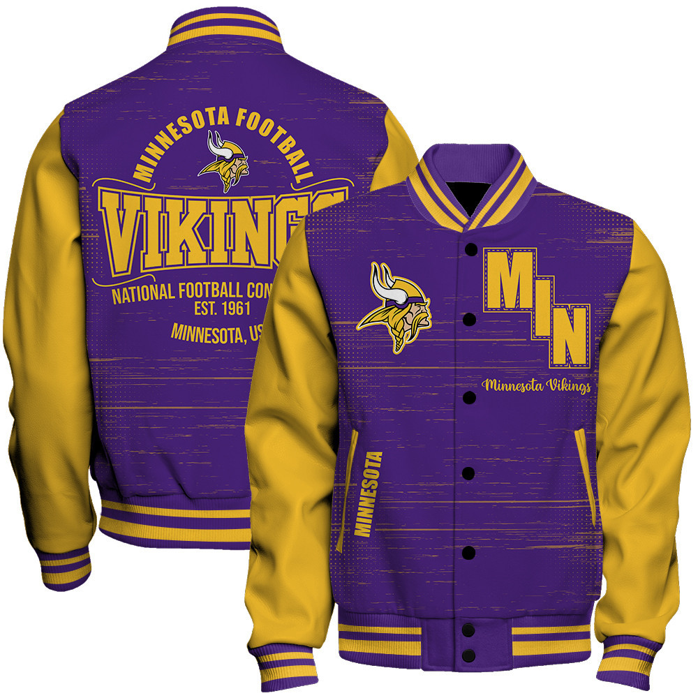 Minnesota Vikings - Proud Of The Shirt Unisex Varsity Jacket - Famjoys Minnesota Vikings - Proud Of The Shirt Unisex Varsity Jacket - Famjoys
