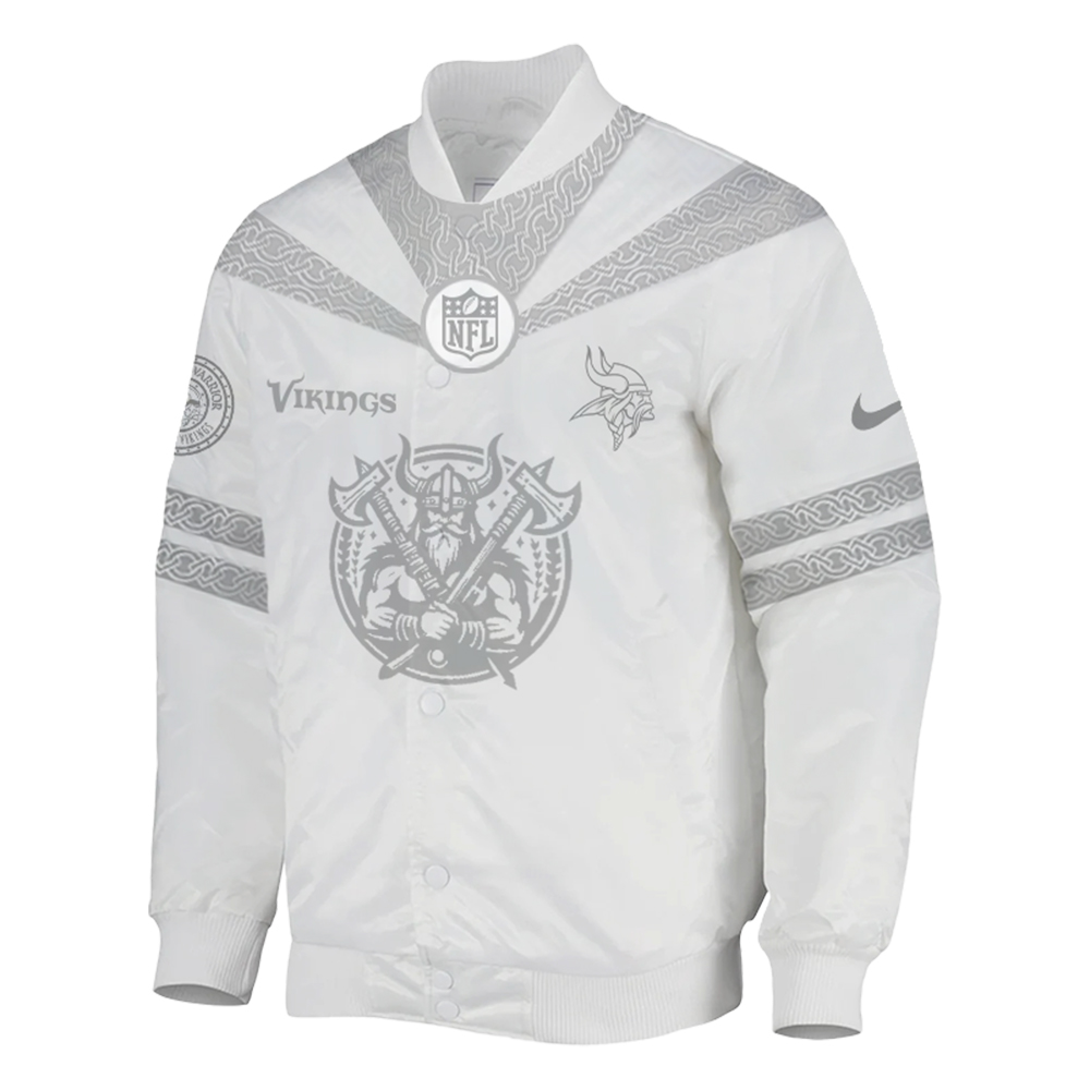 Minnesota Vikings Winter Warrior Bomber - Famjoys Minnesota Vikings Winter Warrior Bomber - Famjoys