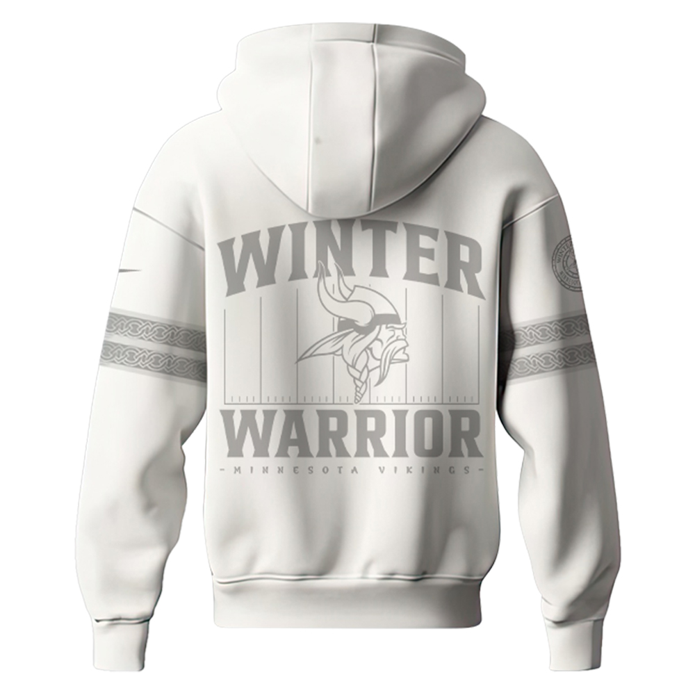 Minnesota Vikings Winter Warrior Hoodie - Famjoys Minnesota Vikings Winter Warrior Hoodie - Famjoys
