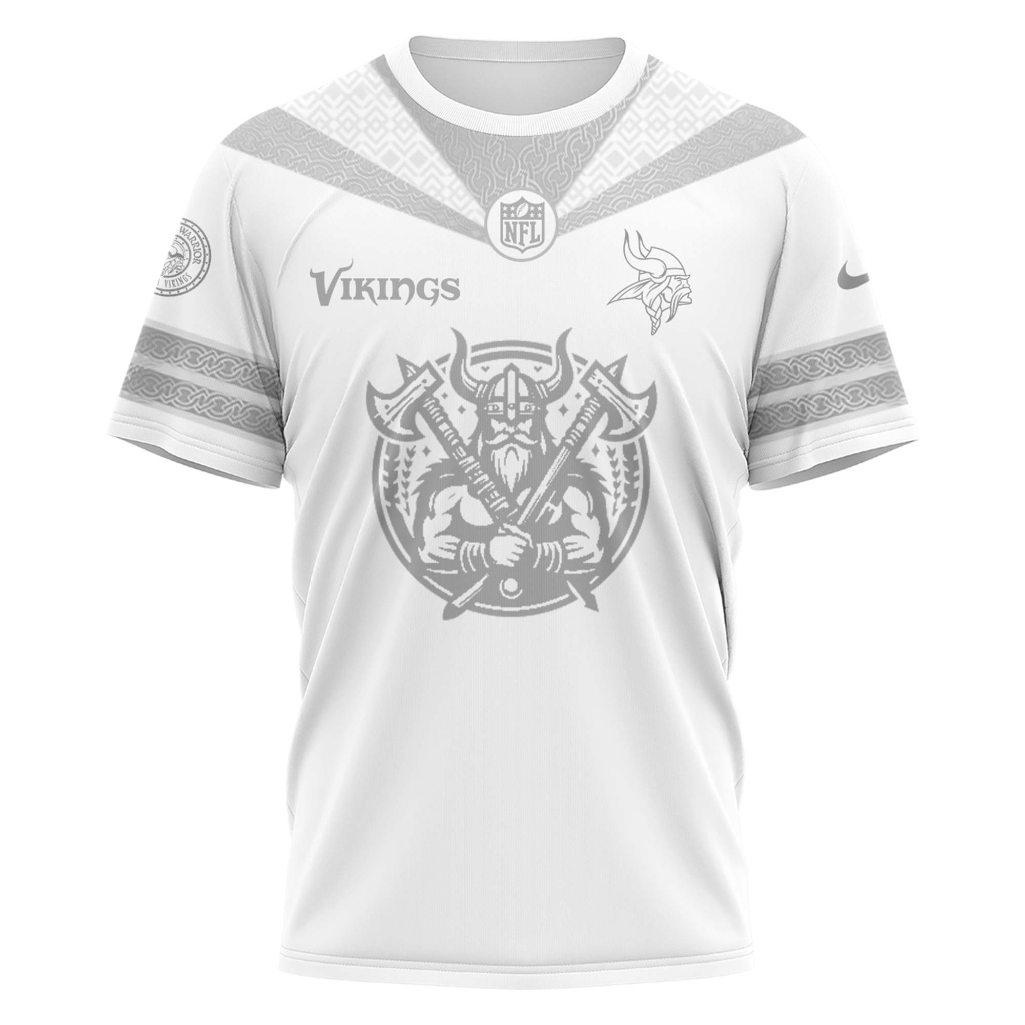 Minnesota Vikings Winter Warrior Tshirt - Famjoys Minnesota Vikings Winter Warrior Tshirt - Famjoys