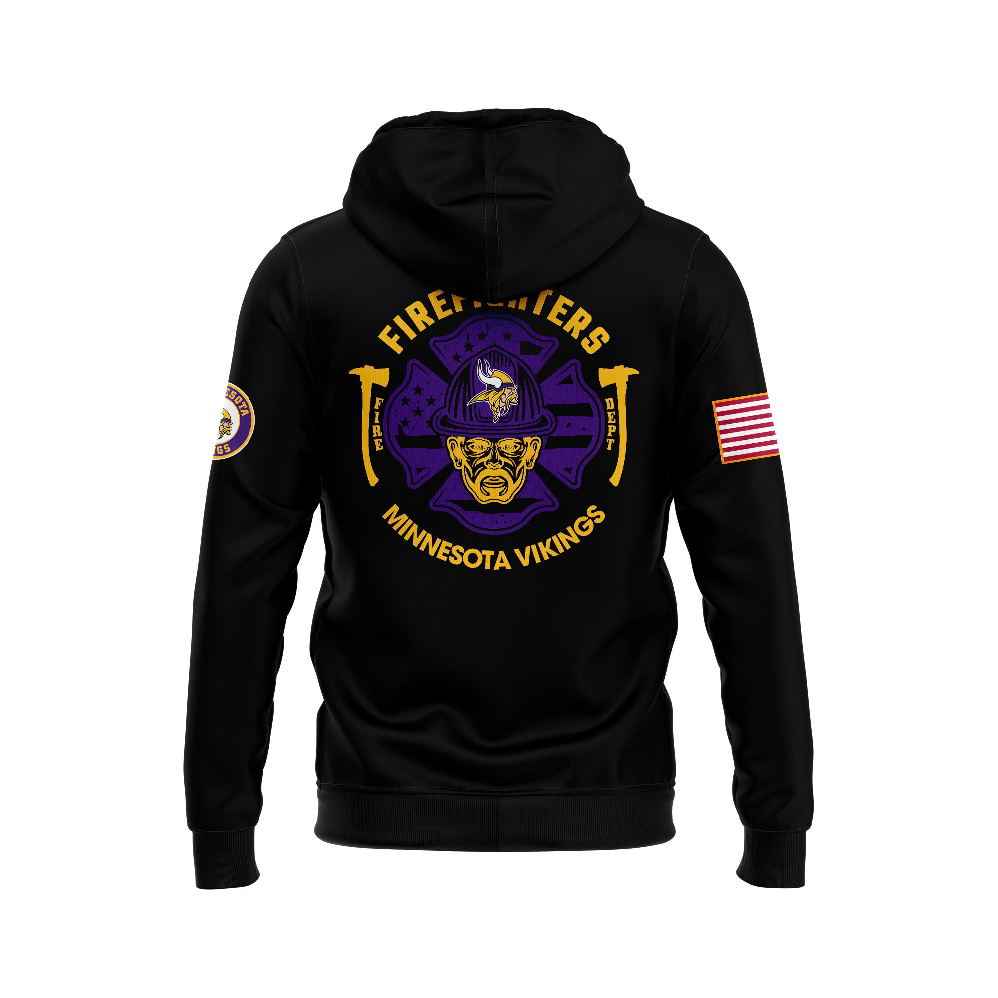 Minnesota Vikings x Firefighter Appreciation Night Premium Pullover Hoodie - Famjoys Minnesota Vikings x Firefighter Appreciation Night Premium Pullover Hoodie - Famjoys