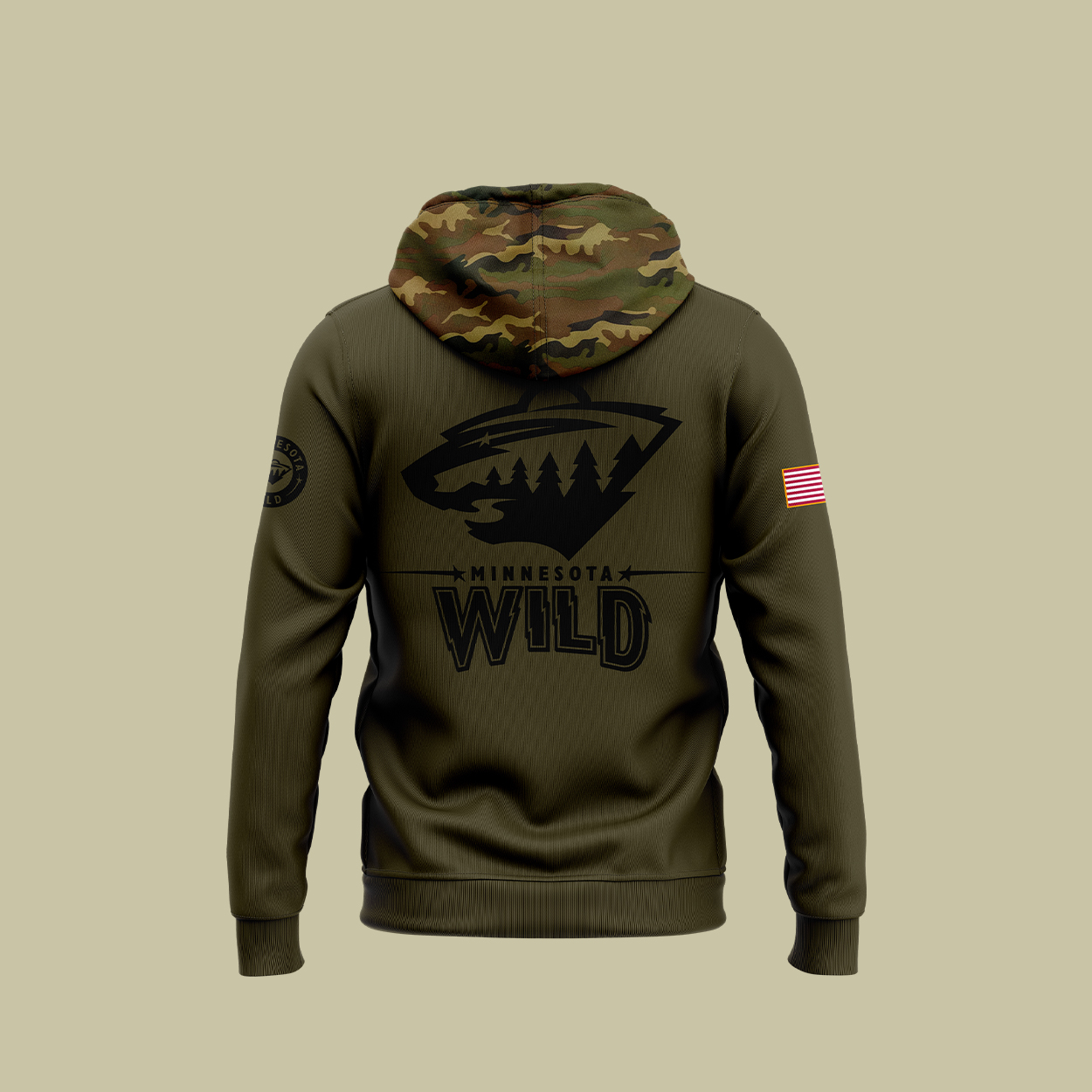 Minnesota Wild Camo Salute to Service Club Fleece Pullover Hoodie - Famjoys Minnesota Wild Camo Salute to Service Club Fleece Pullover Hoodie - Famjoys