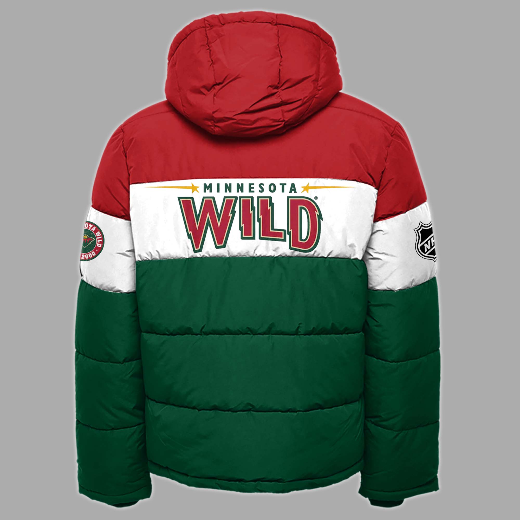 Minnesota Wild Premium 3D Down Jacket & Bobble Hat - Famjoys Minnesota Wild Premium 3D Down Jacket & Bobble Hat - Famjoys