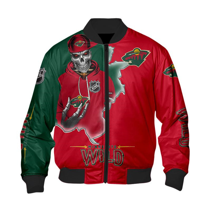 Minnesota Wild Varsity Jacketkull - Famjoys Minnesota Wild Varsity Jacketkull - Famjoys