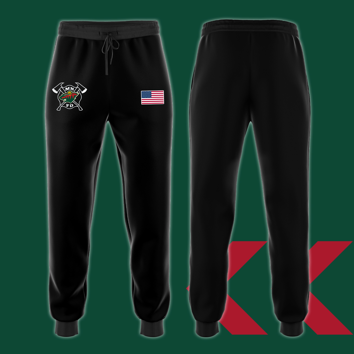 Minnesota Wild x Firefighter Appreciation Night Premium Pullover Wind Jacket