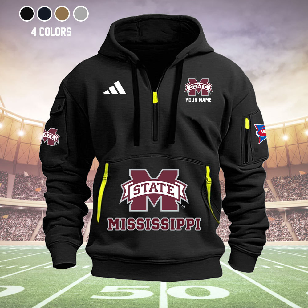 Mississippi State Bulldog Quarter Zip Hoodie