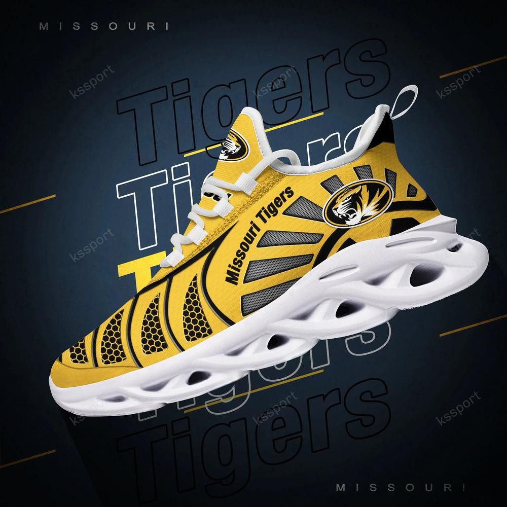 Missouri Tigers Max Soul Clunky, Black And White Running Shoes - Famjoys Missouri Tigers Max Soul Clunky, Black And White Running Shoes - Famjoys