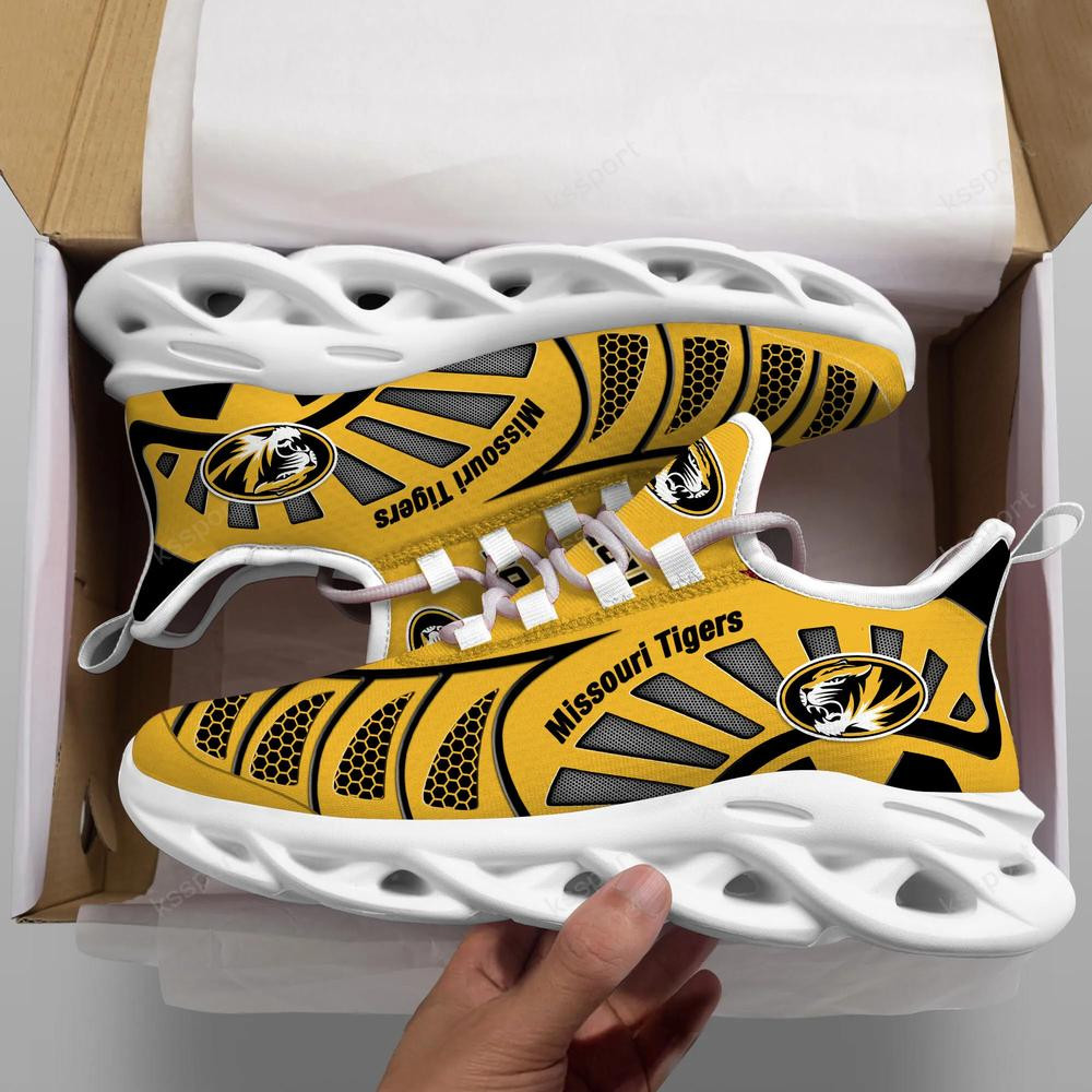 Missouri Tigers Max Soul Clunky, Black And White Running Shoes - Famjoys Missouri Tigers Max Soul Clunky, Black And White Running Shoes - Famjoys