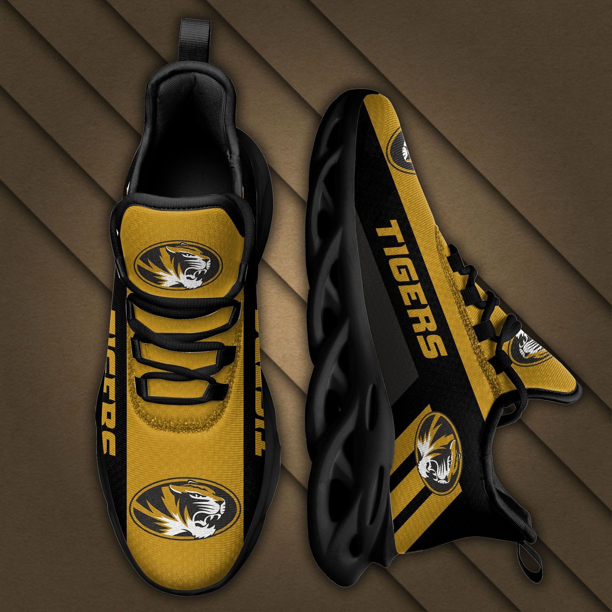 Missouri Tigers Max Soul Sneakers Shoes - Famjoys Missouri Tigers Max Soul Sneakers Shoes - Famjoys