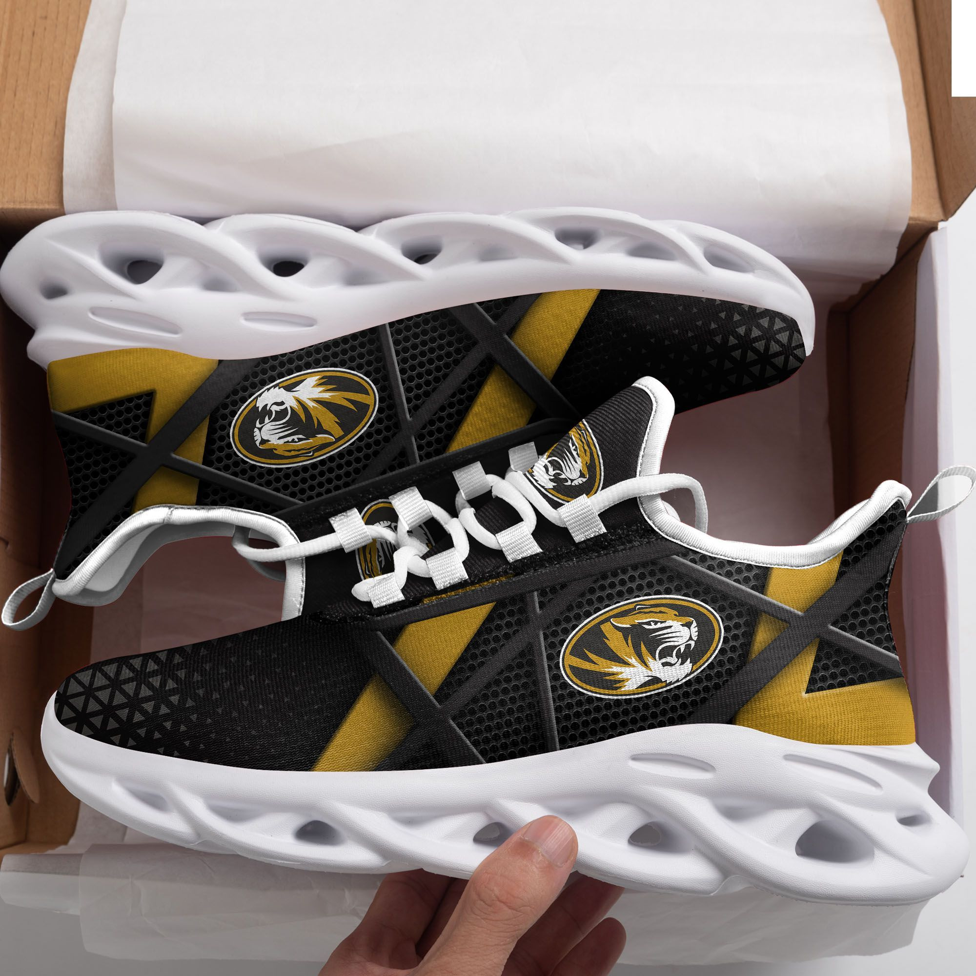 Missouri Tigers Max Soul Sneakers Shoes - Famjoys Missouri Tigers Max Soul Sneakers Shoes - Famjoys