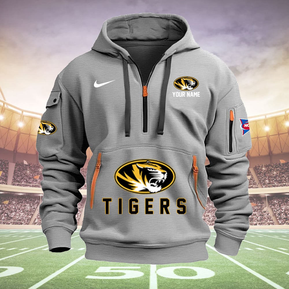 Missouri Tigers Quarter Zip Hoodie - Famjoys Missouri Tigers Quarter Zip Hoodie - Famjoys