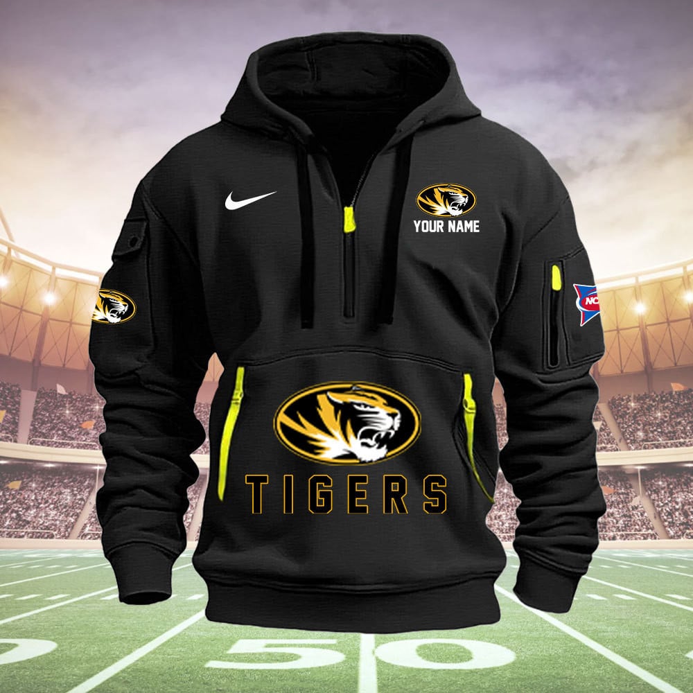 Missouri Tigers Quarter Zip Hoodie - Famjoys Missouri Tigers Quarter Zip Hoodie - Famjoys