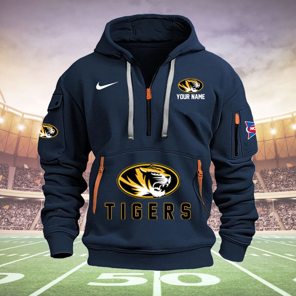 Missouri Tigers Quarter Zip Hoodie - Famjoys Missouri Tigers Quarter Zip Hoodie - Famjoys