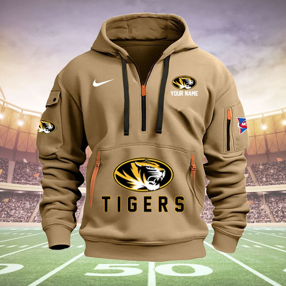 Missouri Tigers Quarter Zip Hoodie - Famjoys Missouri Tigers Quarter Zip Hoodie - Famjoys